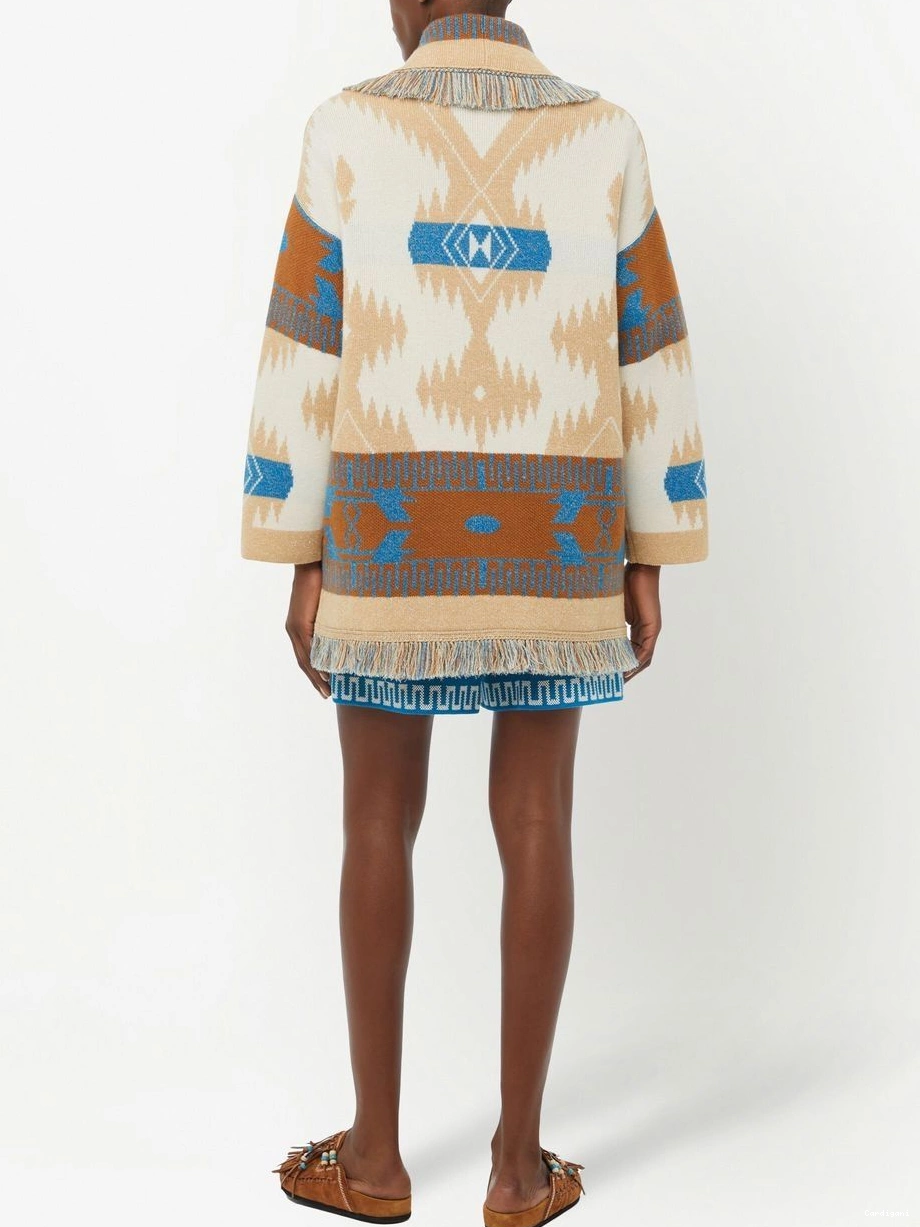 Affordable graphic-jacquard Women cardigan Alanui wool 0805